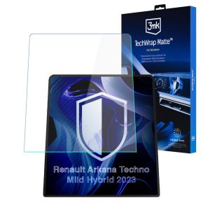 Matná ochranná fólia na displej navigácie pre Renault Arkana Techno Mild Hybrid 2023- – 3mk TechWrap Matte™ Center Display