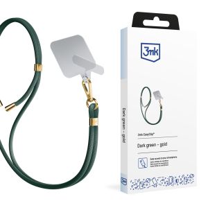 Šnúrka na smartfón 3mk EasyClip Dark Green (gold)