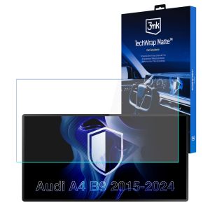 Matná ochranná fólia na displej navigácie pre AUDI A4 B9 2015-24 – 3mk TechWrap Matte™ Center Display