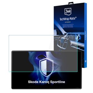 Matná ochranná fólia na displej navigácie pre Skoda Karoq Sportline – 3mk TechWrap Matte™ Center Display