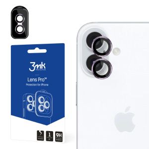 Tvrdené sklo na objektív fotoaparátu pre Apple iPhone 16 3mk Lens Protection Pro Pink