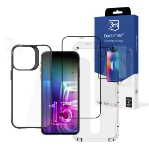 Úplná ochrana na Apple iPhone 15 Pro Max - 3mk Comfort Set 4in1