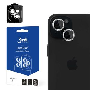 Tvrdené sklo na objektív fotoaparátu pre Apple iPhone 15 3mk Lens Protection Pro Silver