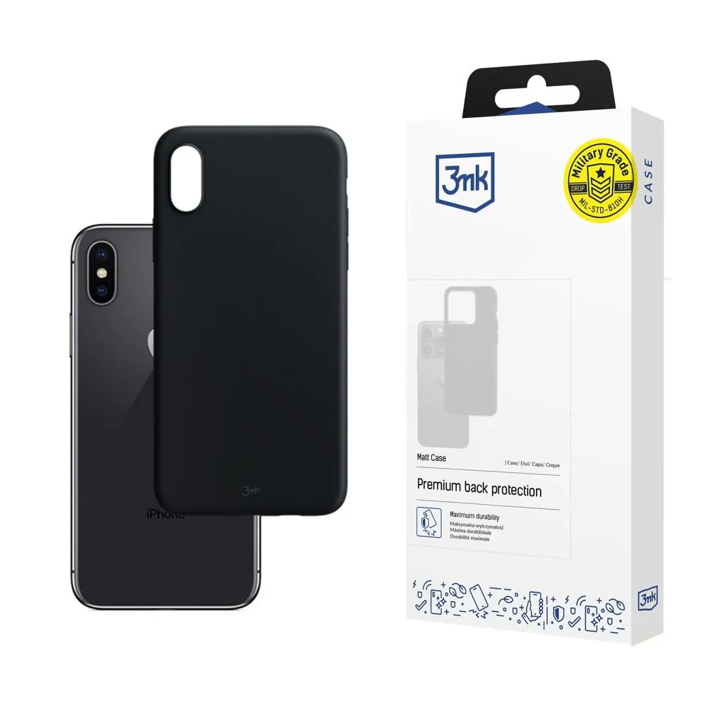 Puzdro na Apple iPhone X/XS - 3mk Matt Case Black