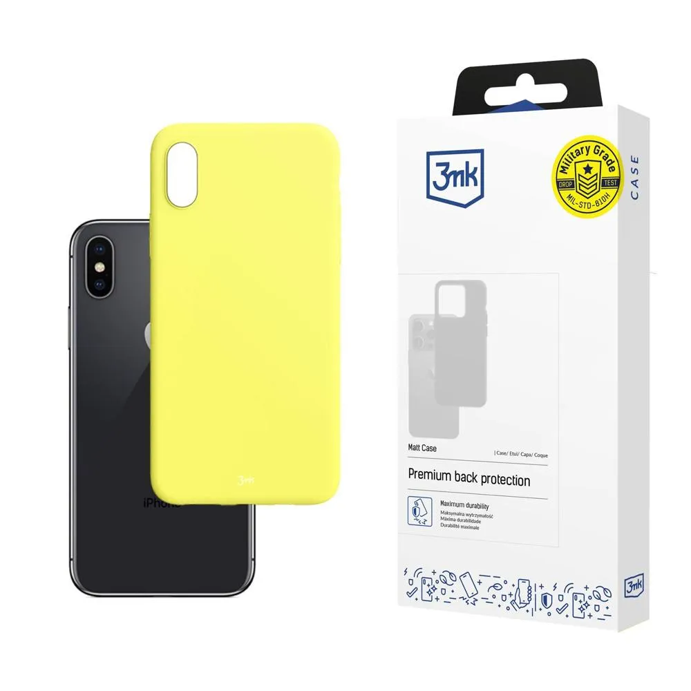 Puzdro na Apple iPhone X/XS - 3mk Matt Case Lime