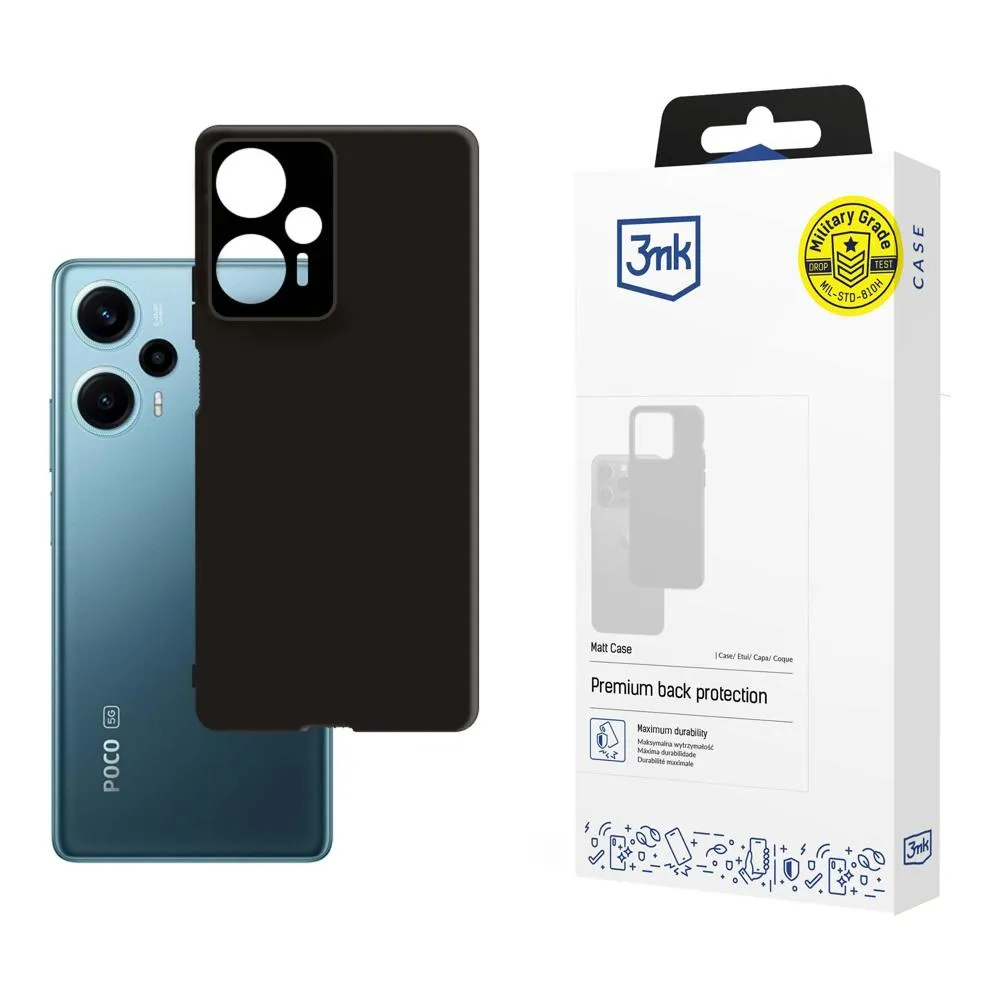 Puzdro na Poco F5 - 3mk Matt Case Black