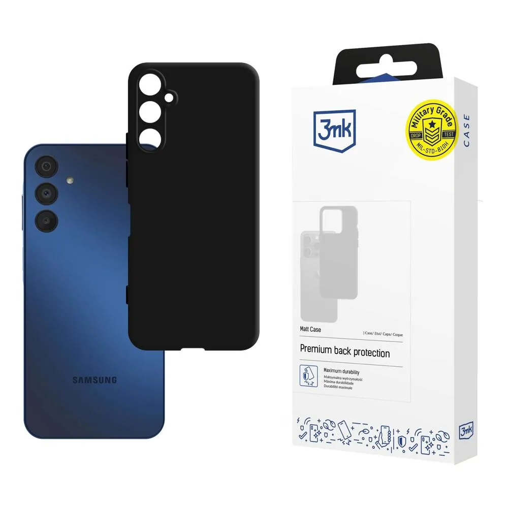 Puzdro na Samsung Galaxy A15 5G - 3mk Matt Case Black