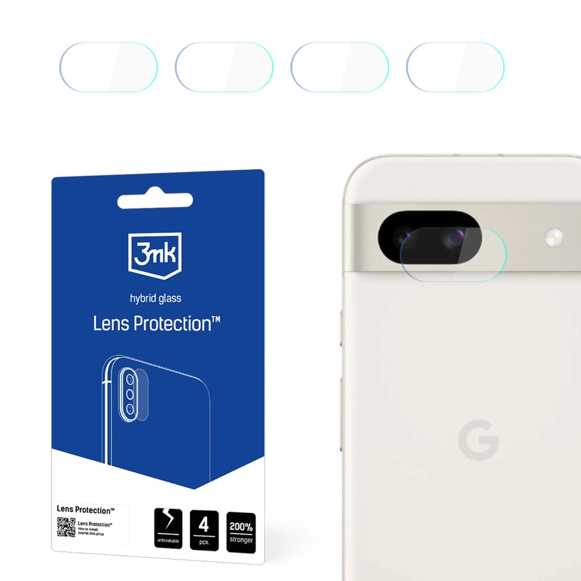 Sklo na objektív fotoaparátu pre Google Pixel 8A 5G - 3mk Lens Protection