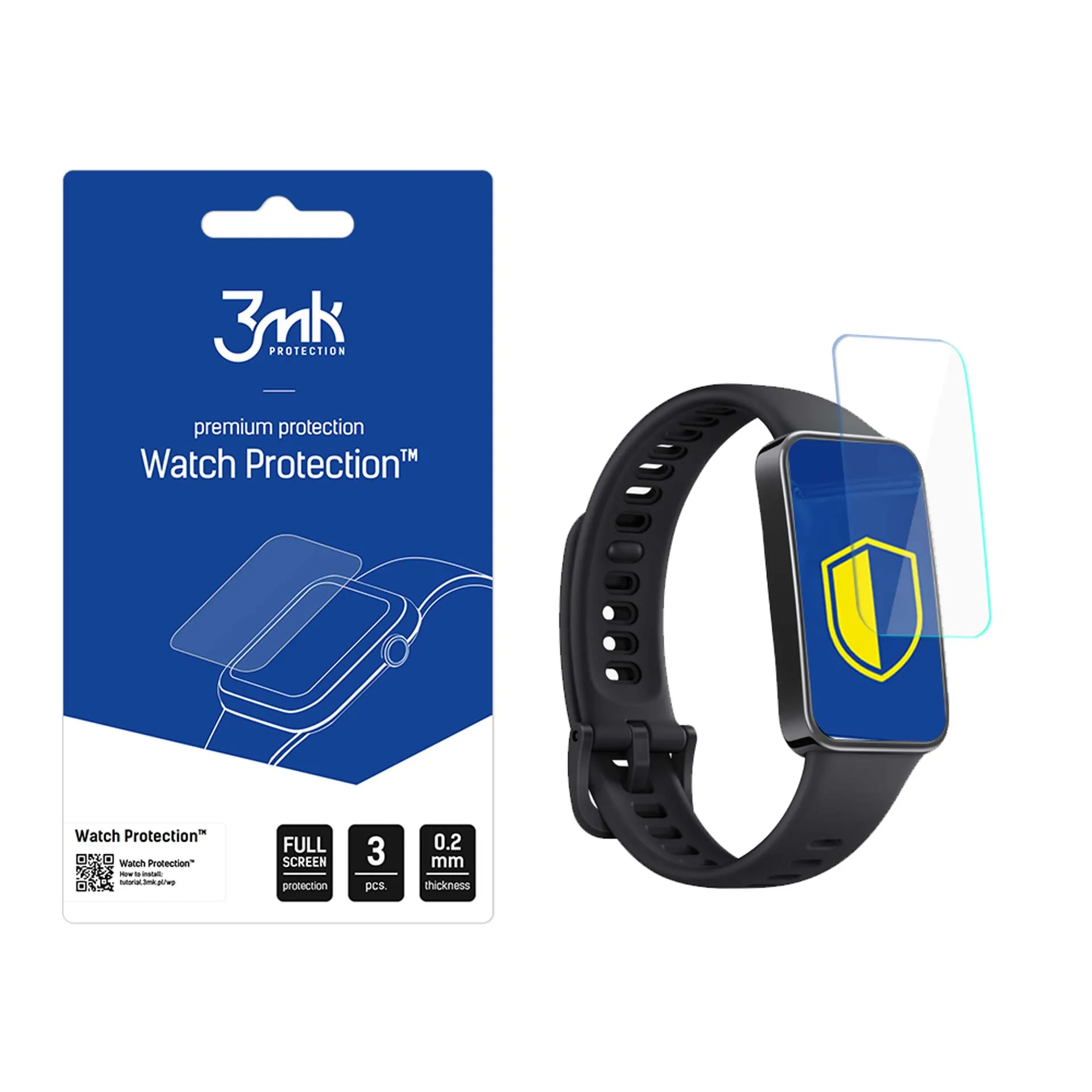 Ochranná fólia na displej smart hodiniek Huawei Band 9 - 3mk Watch Protection