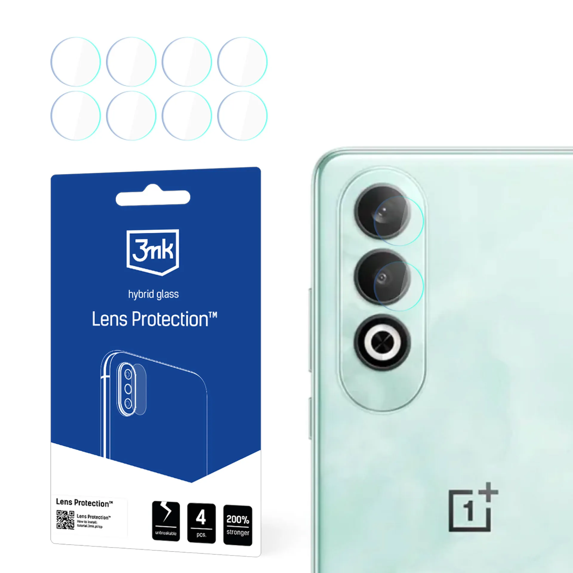 Sklo na objektív fotoaparátu pre OnePlus Nord CE 4 - 3mk Lens Protection
