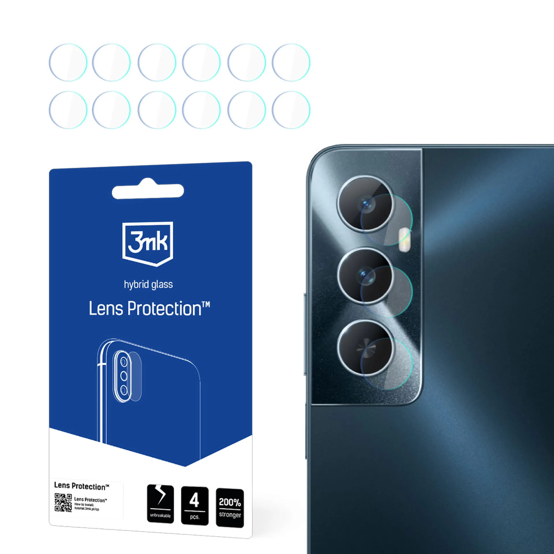 Sklo na objektív fotoaparátu pre Realme C65 - 3mk Lens Protection