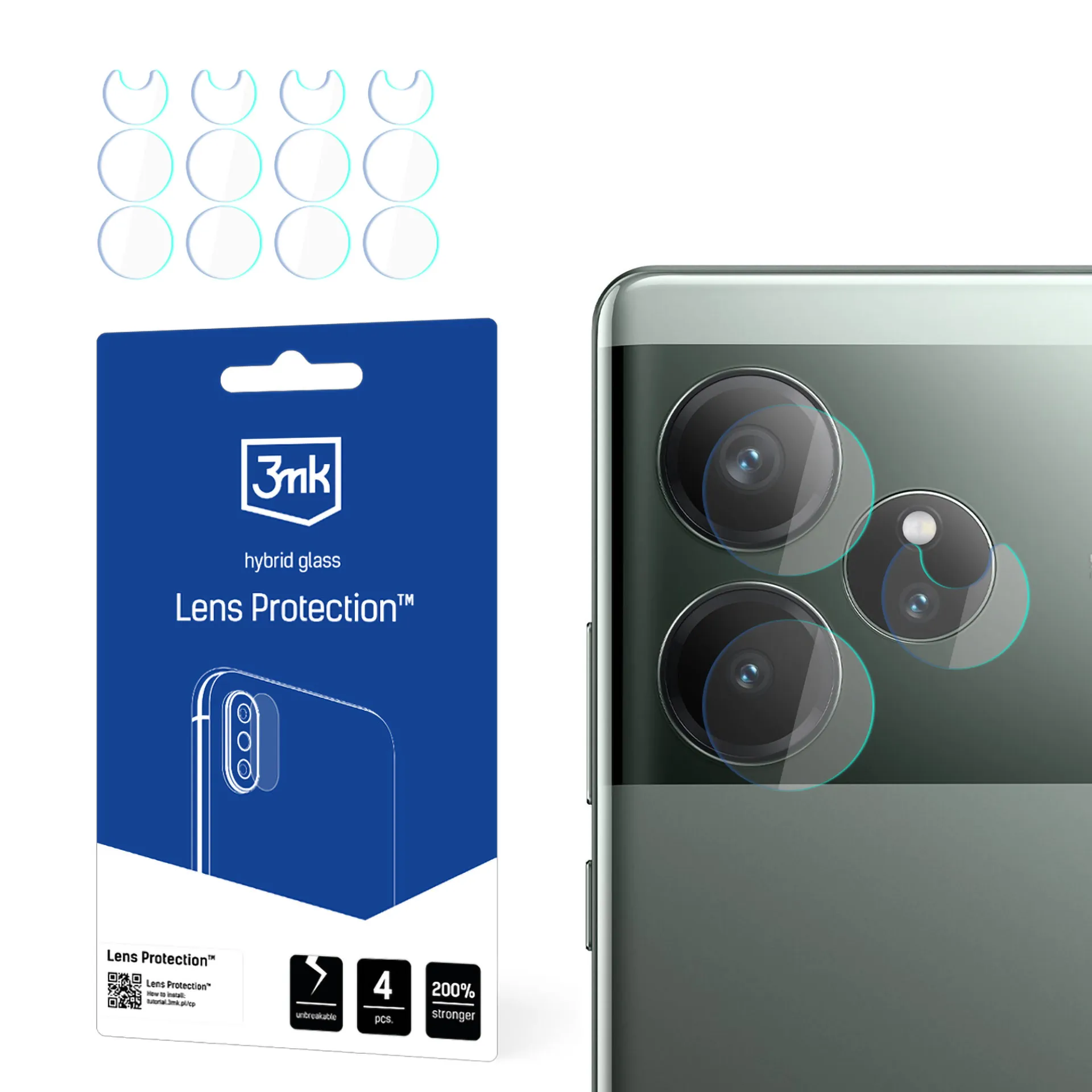Sklo na objektív fotoaparátu pre Realme GT 6 - 3mk Lens Protection
