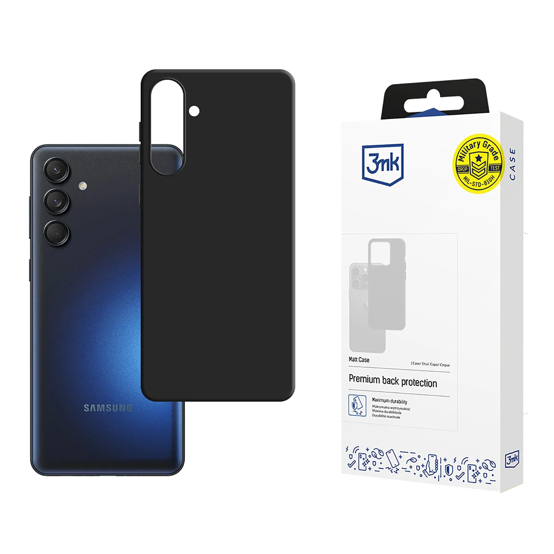 Puzdro na Samsung Galaxy M55 - 3mk Matt Case Black