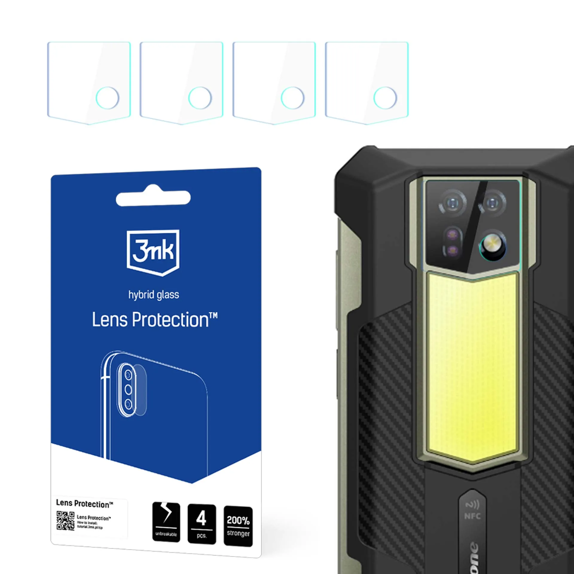 Sklo na objektív fotoaparátu pre Ulefone Armor 24 - 3mk Lens Protection