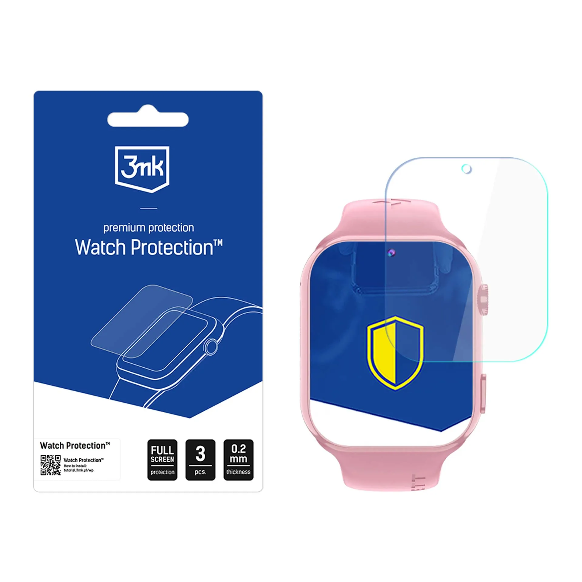 Ochranná fólia na displej smart hodiniek GARETT Twin 2 4G - 3mk Watch Protection