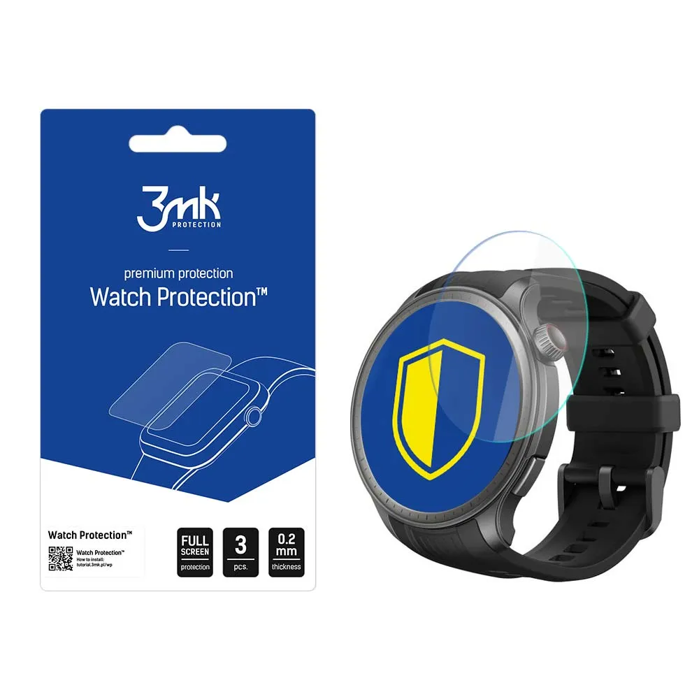 Ochranné sklo na displej smart hodinek Amazfit Balance - 3mk Watch Protection