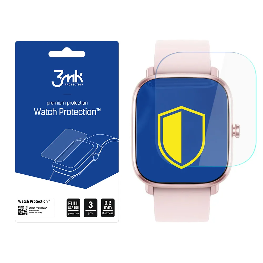 Ochranná fólia na displej smart hodiniek Amazfit GTS 2 Mini - 3mk Watch Protection