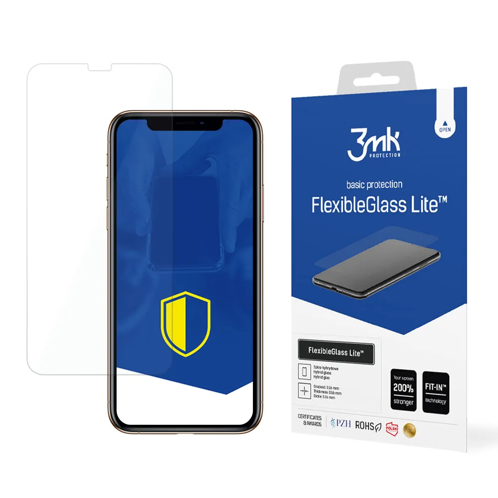 Niepękające szkło hybrydowe na Apple iPhone 11 Pro - 3mk FlexibleGlass Lite