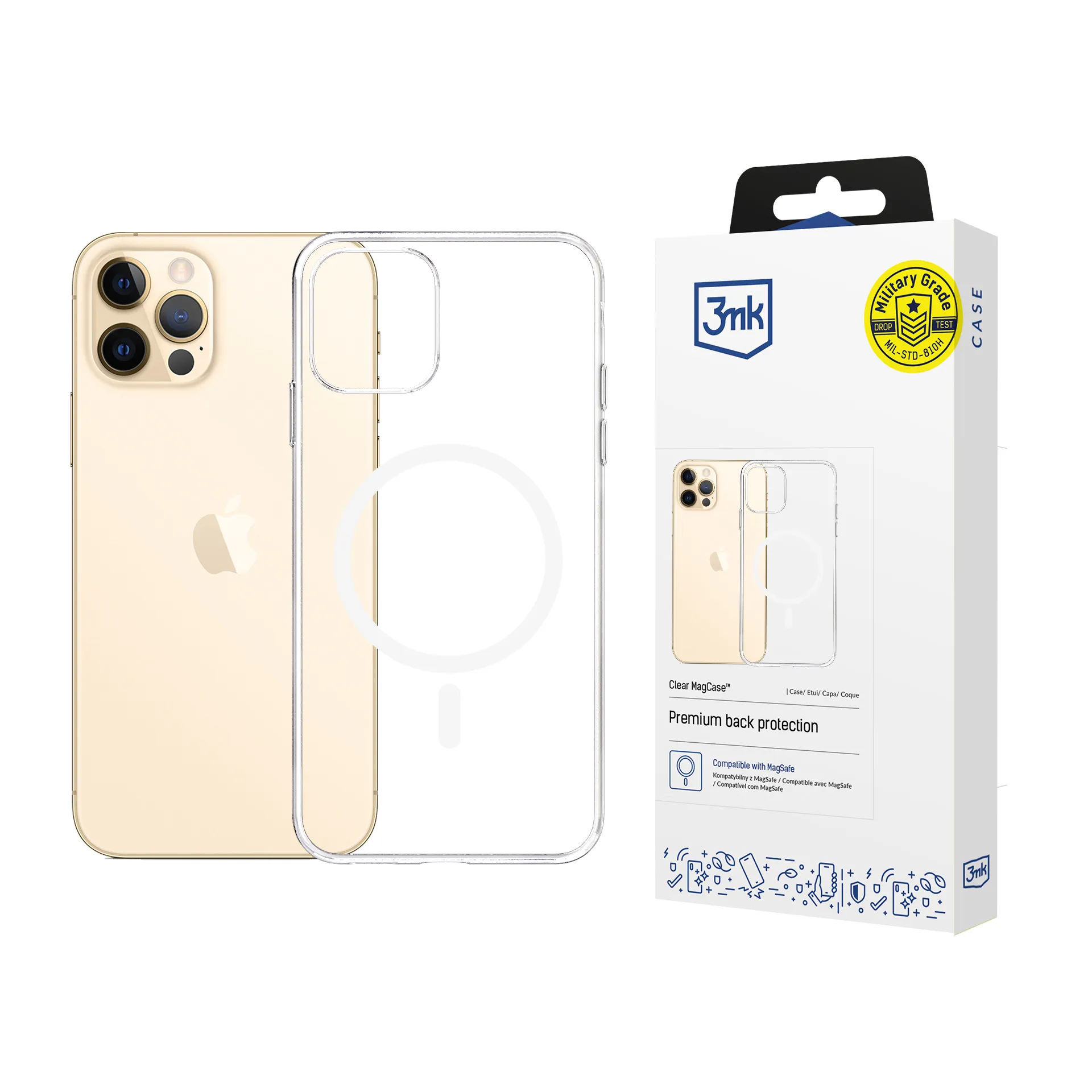 Puzdro na Apple iPhone 12 Pro Max - 3mk Clear MagCase