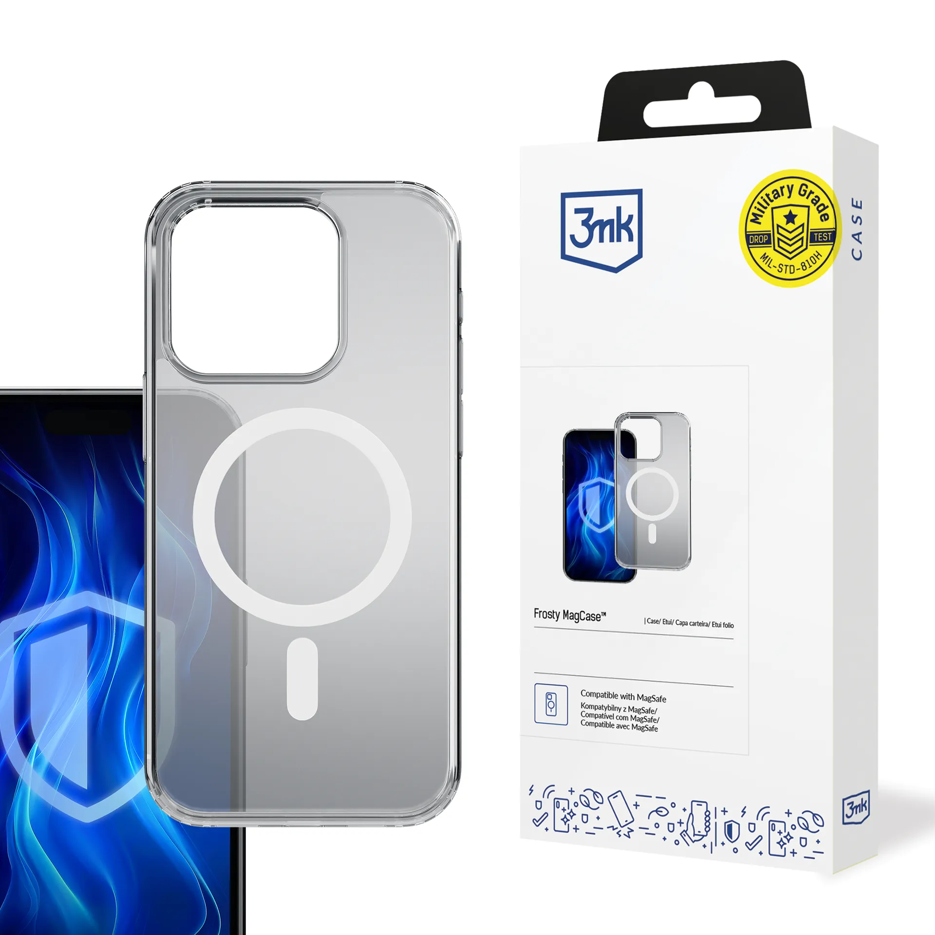 Puzdro na Apple iPhone 13 Pro Max - 3mk Frosty MagCase White