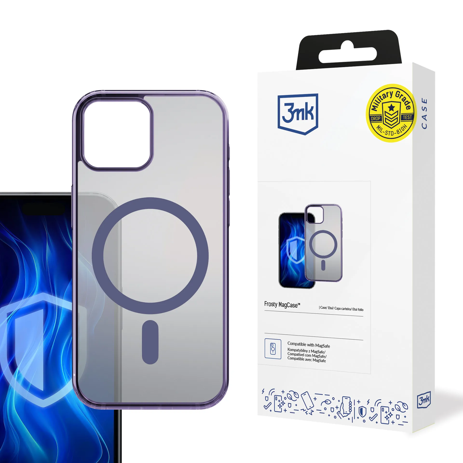 Puzdro na Apple iPhone 14 Plus - 3mk Frosty MagCase Purple