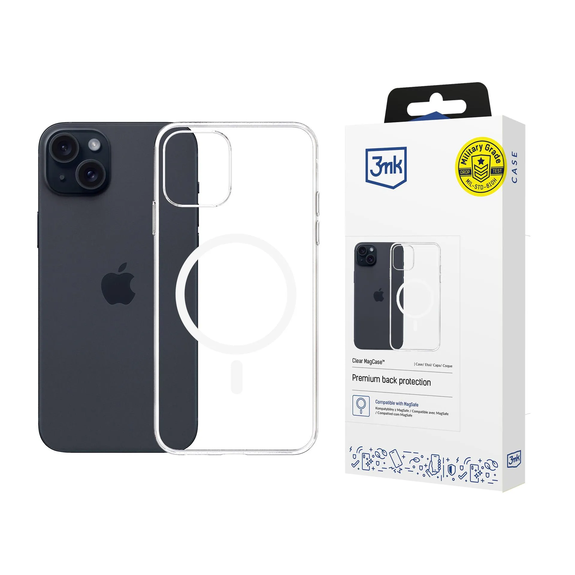 Puzdro na Apple iPhone 15 - 3mk Clear MagCase