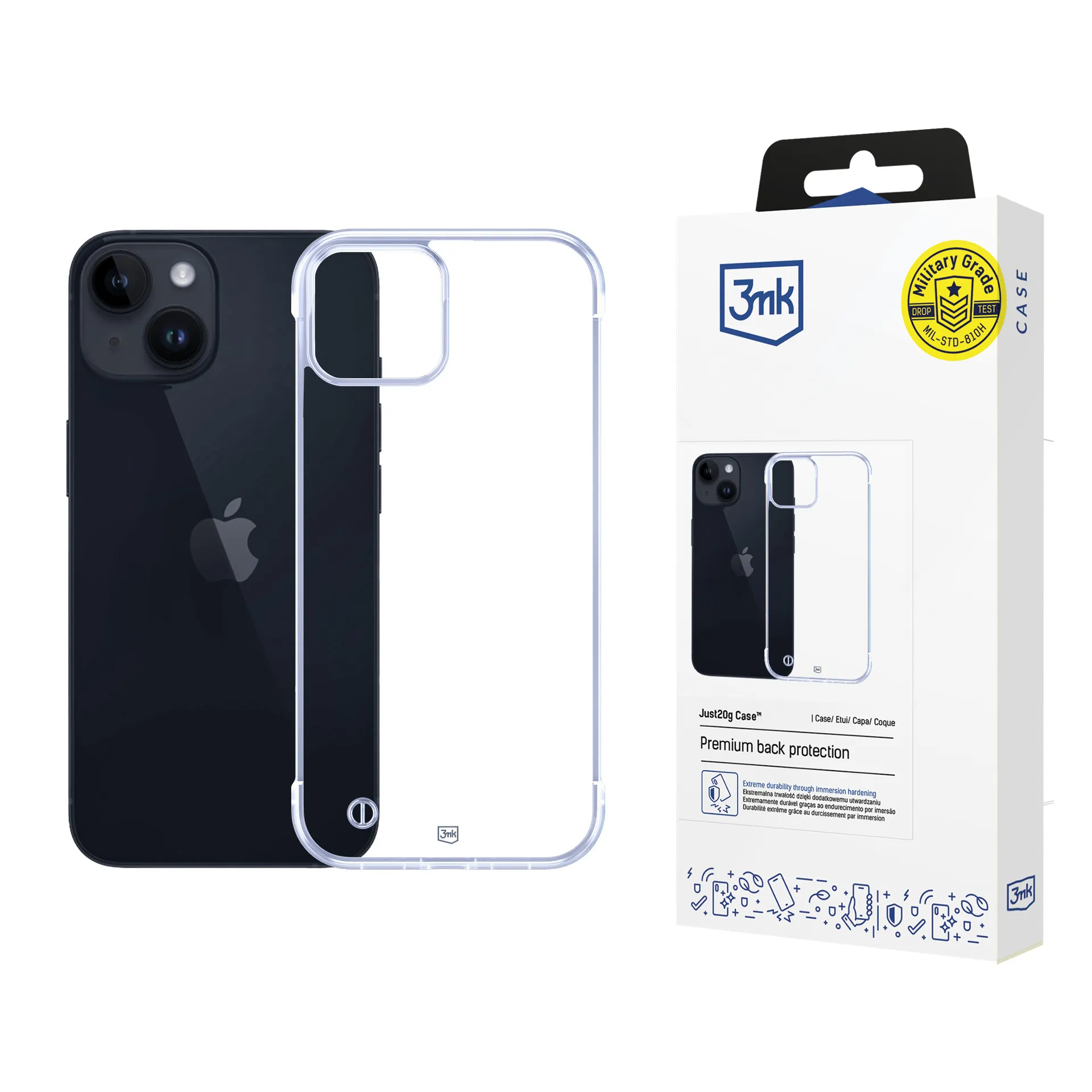 Ultratenké puzdro na Apple iPhone 15 - 3mk Just20g Clear Case