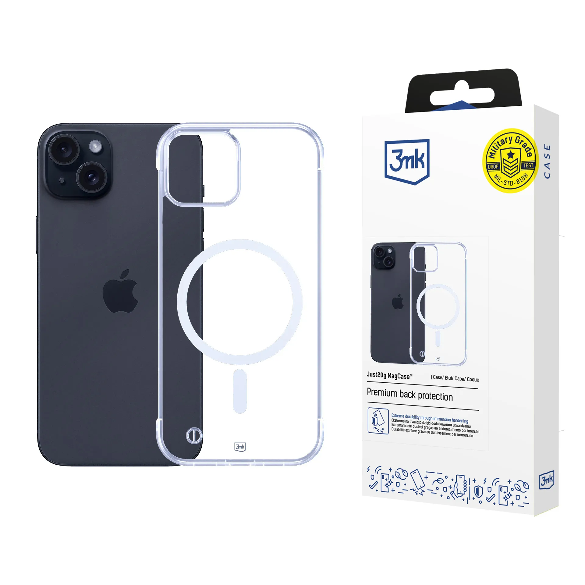 Ultratenké puzdro na Apple iPhone 15 Plus - 3mk Just20g MagCase™