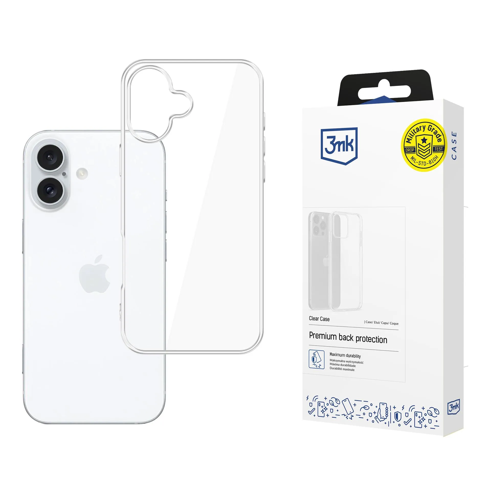 Puzdro na Apple iPhone 16 Plus - 3mk Clear Case