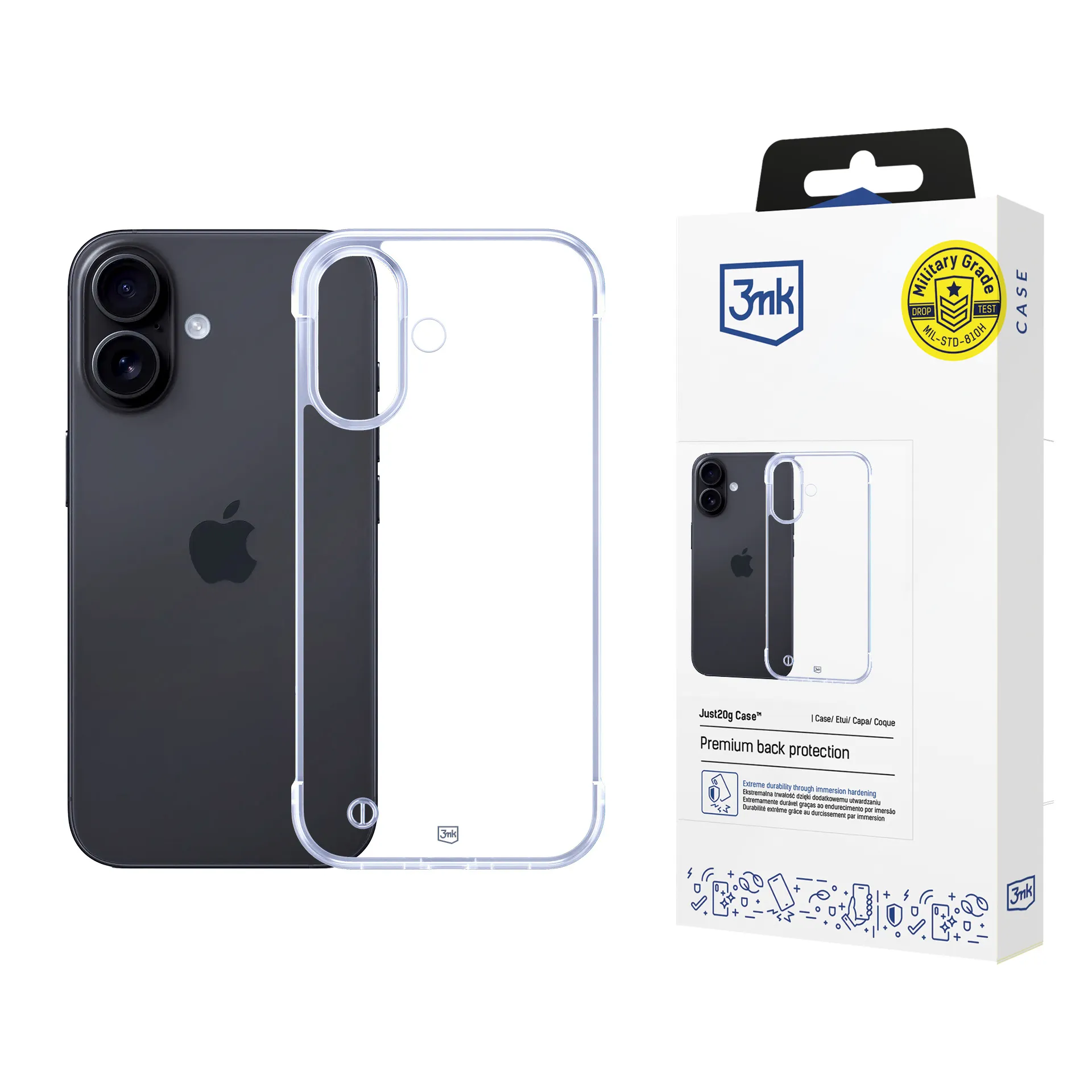 Ultratenké puzdro na Apple iPhone 16 Plus - 3mk Just20g Clear Case