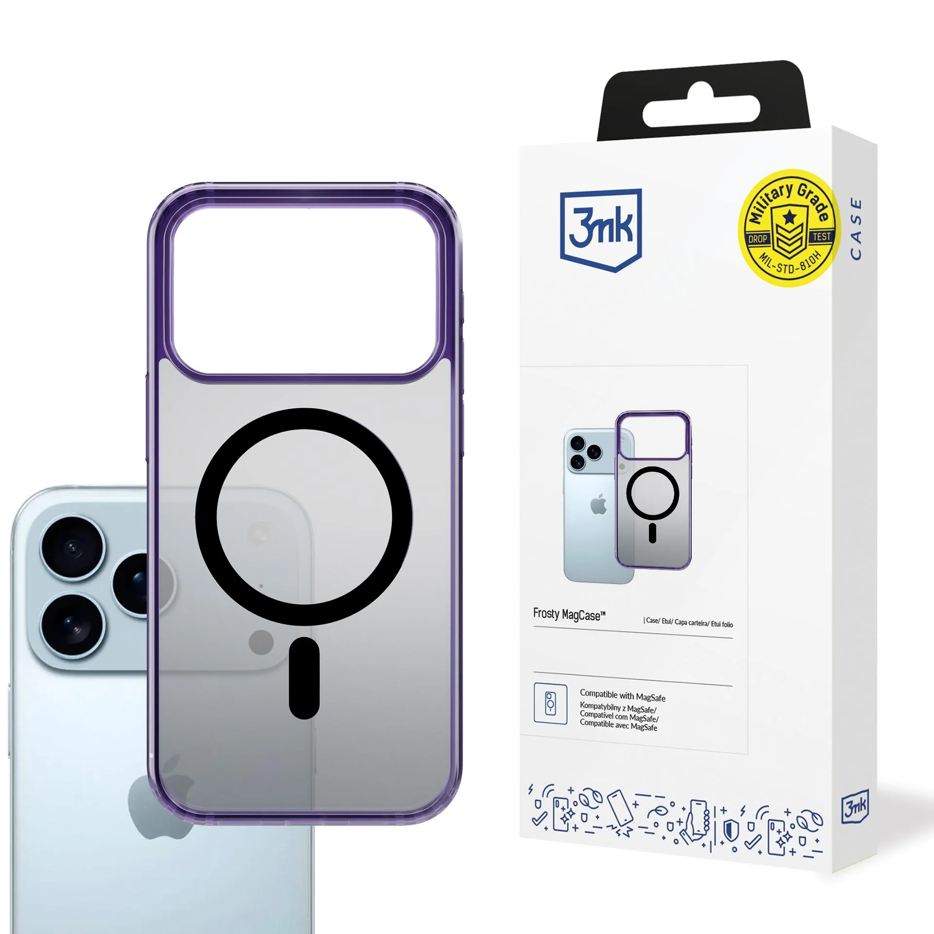 Puzdro na Apple iPhone 17 Pro - 3mk Frosty MagCase Purple