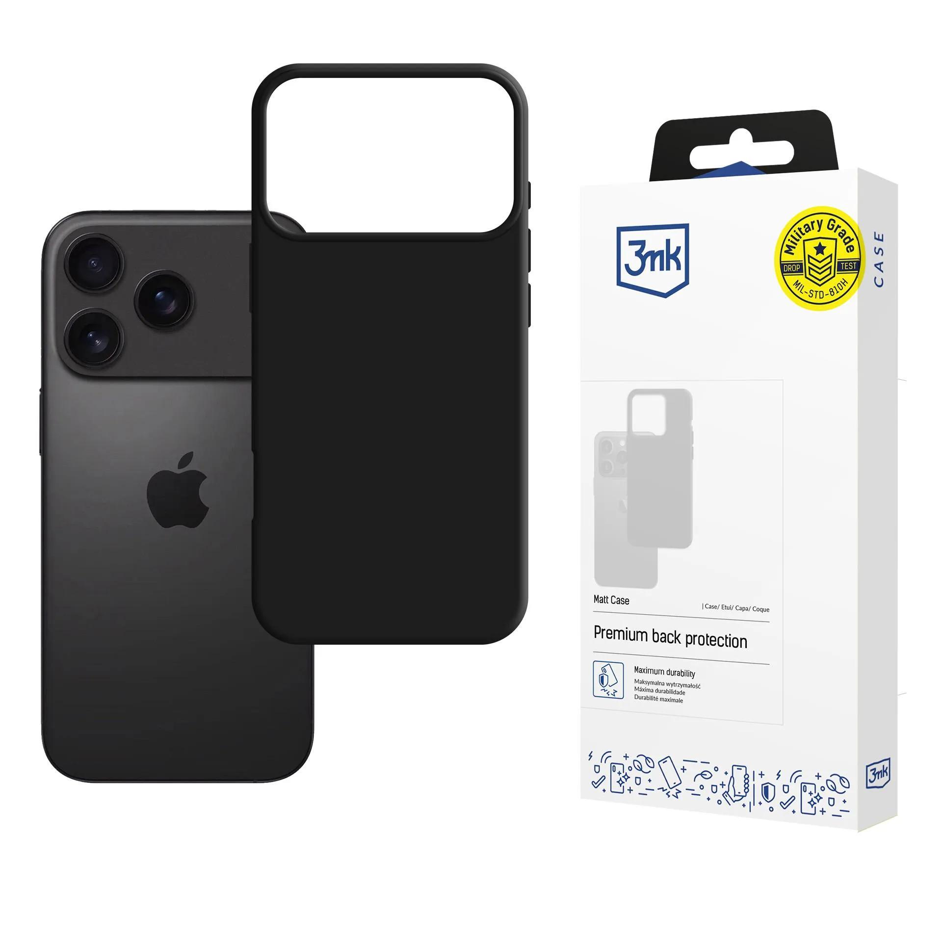 Puzdro na Apple iPhone 17 Pro - 3mk Matt Case Black