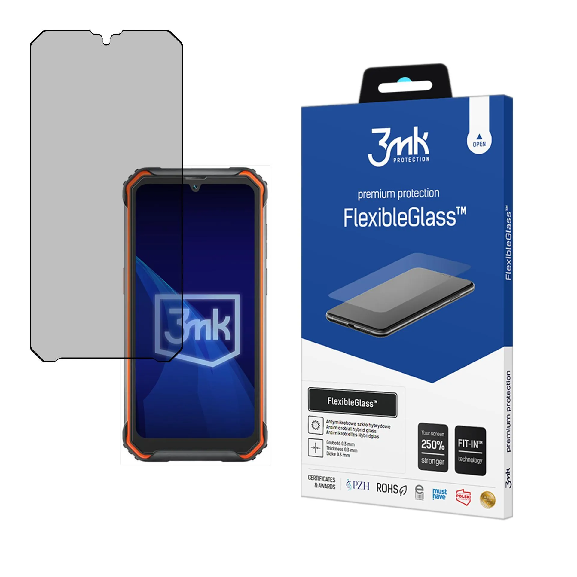 Nerozbitné hybridné sklo na Blackview BV7200 - 3mk FlexibleGlass™