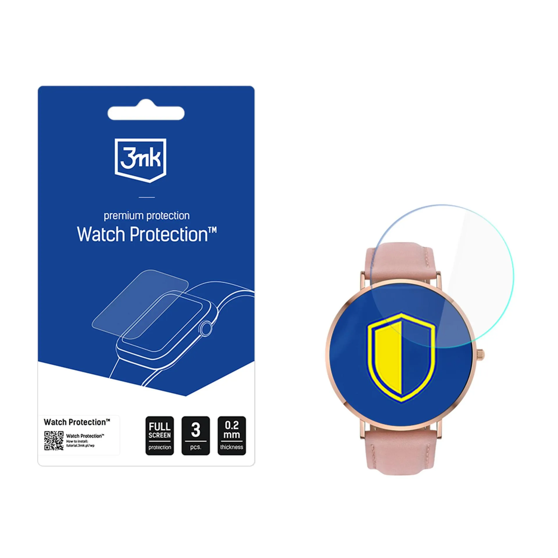 Ochranná fólia na displej smart hodiniek Garett Verona 2 Glow - 3mk Watch Protection
