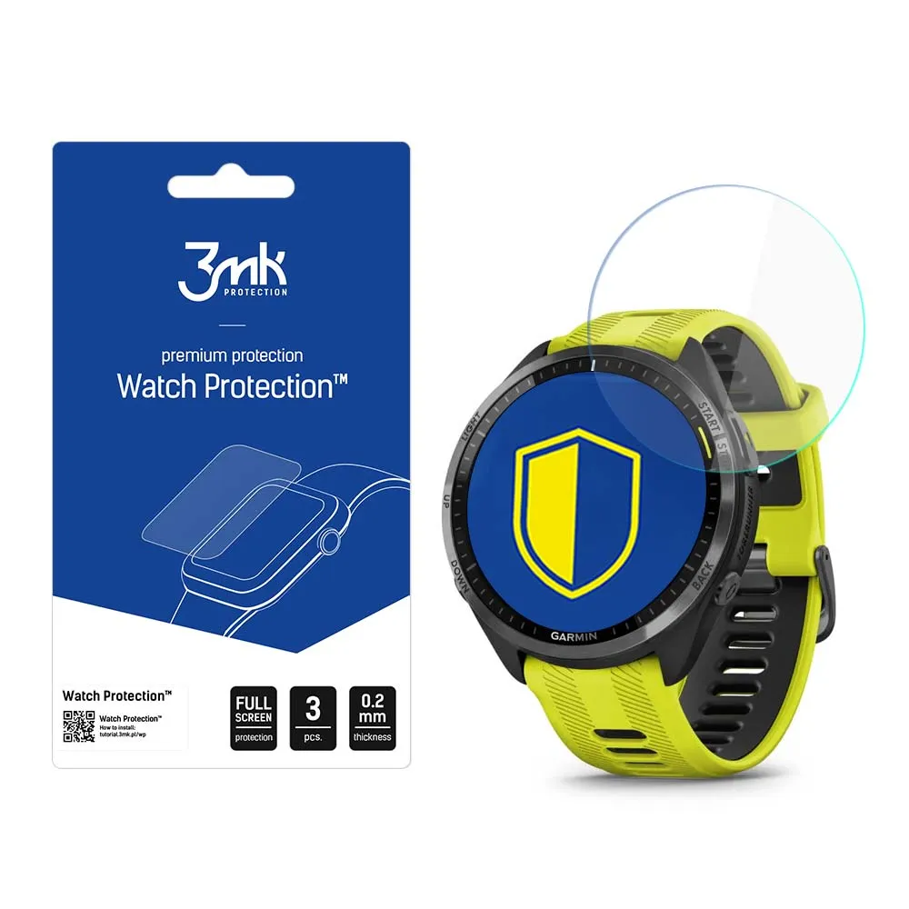 Ochranná fólia na displej smart hodiniek Garmin Forerunner 965 - 3mk Watch Protection