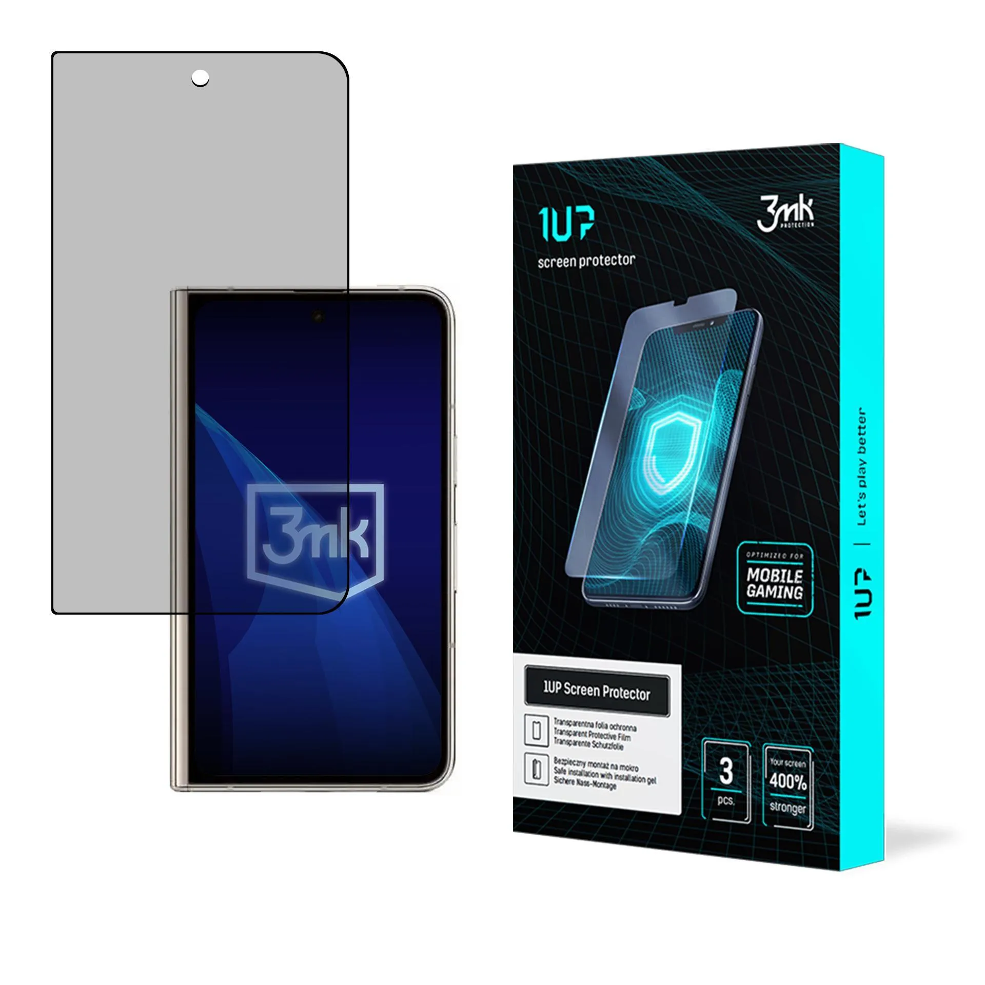 Ochranná fólia na Google Pixel Fold (front) - 3mk 1UP screen protector (3 kusy)