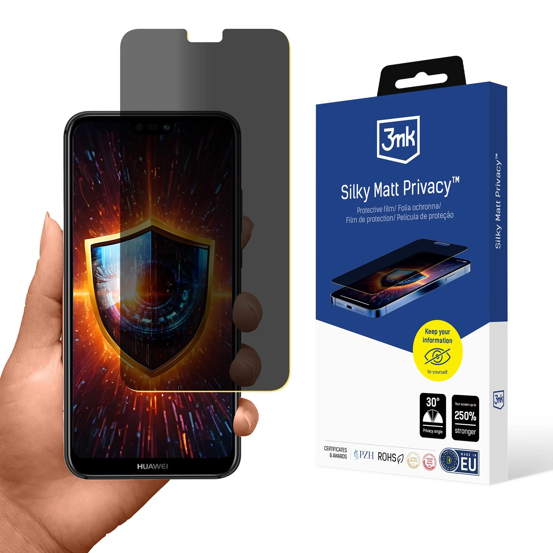 Fólia na súkromie pre Huawei P20 Lite - 3mk Silky Matt Privacy
