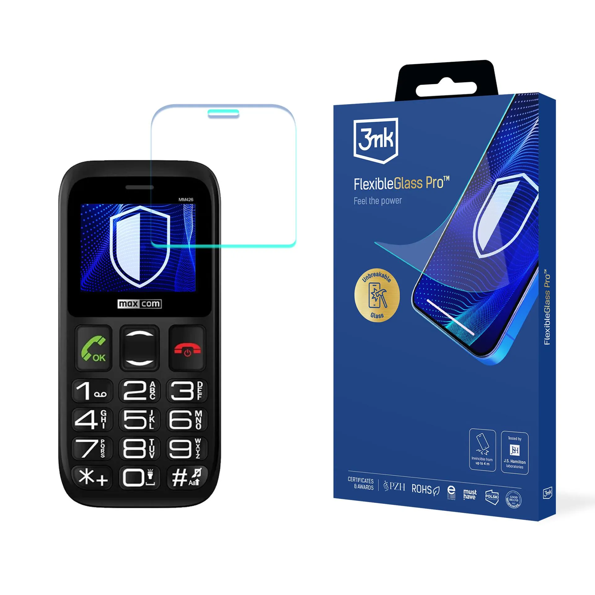 Nerozbitné sklo na Maxcom Comfort MM426 - 3mk FlexibleGlass Pro