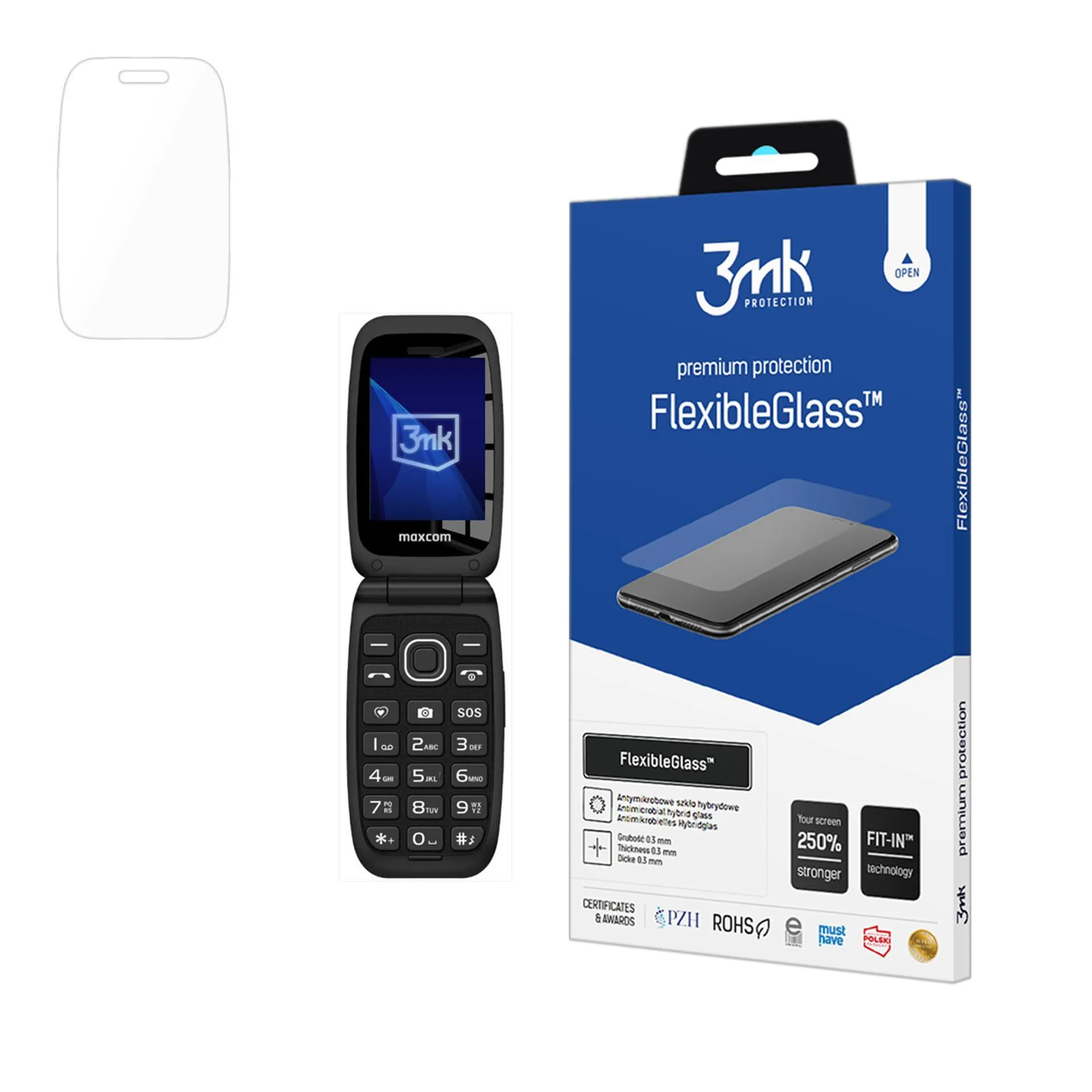 Nerozbitné hybridné sklo na Maxcom Comfort MM828 - 3mk FlexibleGlass™