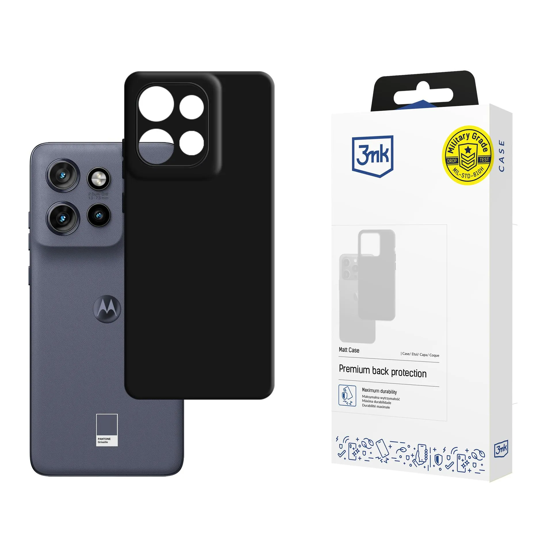 Puzdro na Motorola Edge 50 Neo - 3mk Matt Case Black