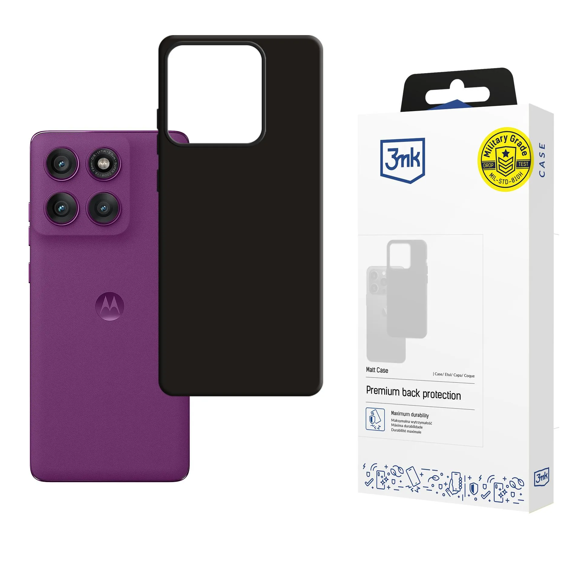 Puzdro na Motorola Edge 60 Pro - 3mk Matt Case Black
