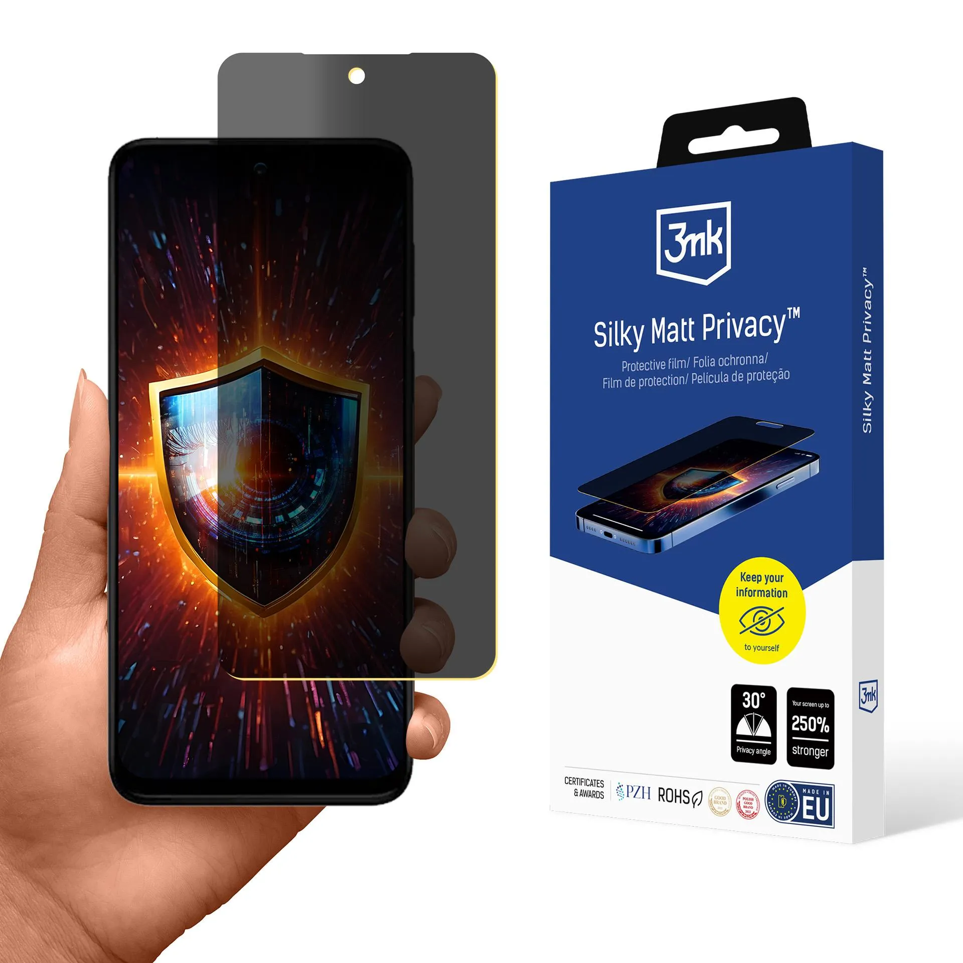 Fólia na súkromie pre Motorola Moto G 5G 2025 - 3mk Silky Matt Privacy