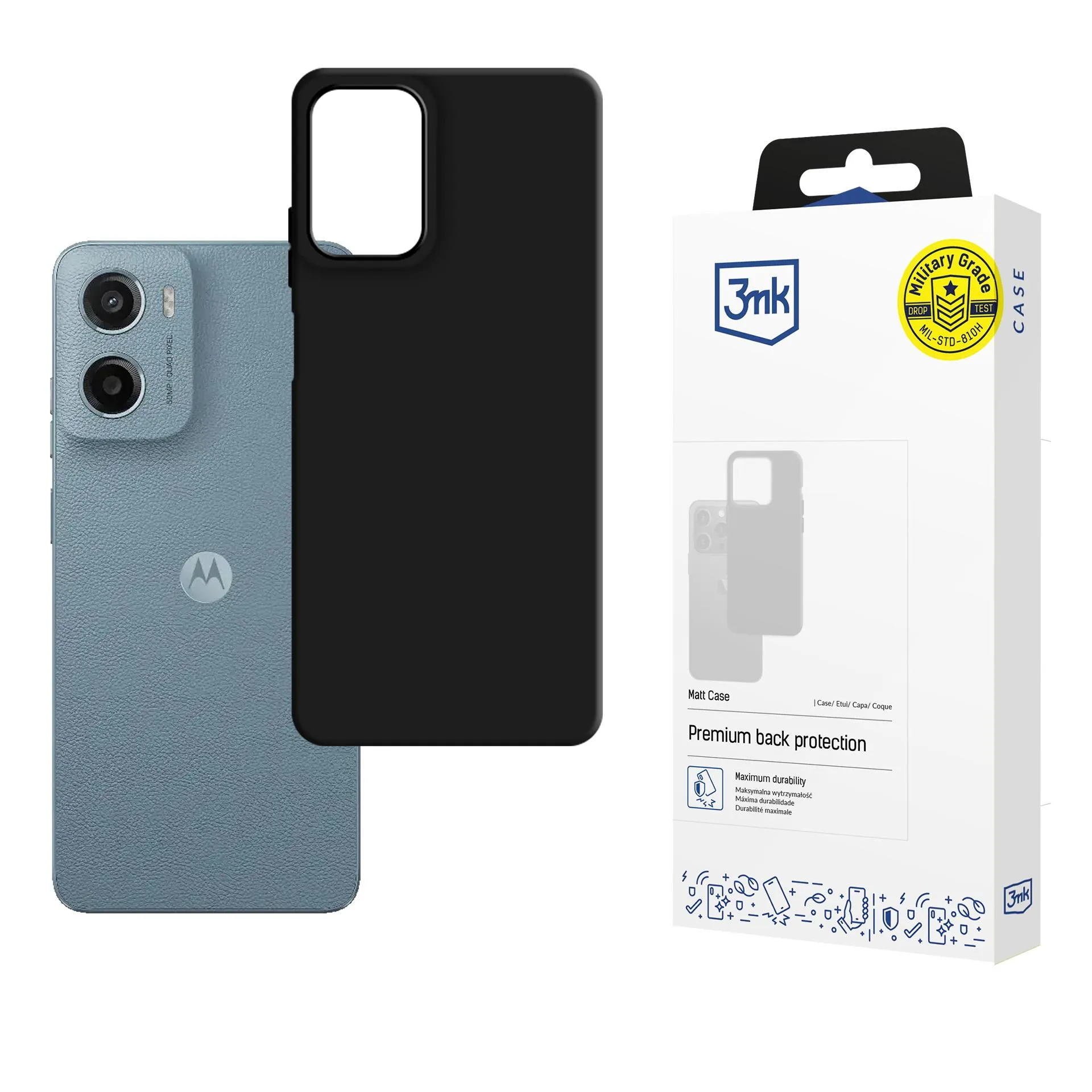 Puzdro na Motorola Moto G05/E15 G4 - 3mk Matt Case Black