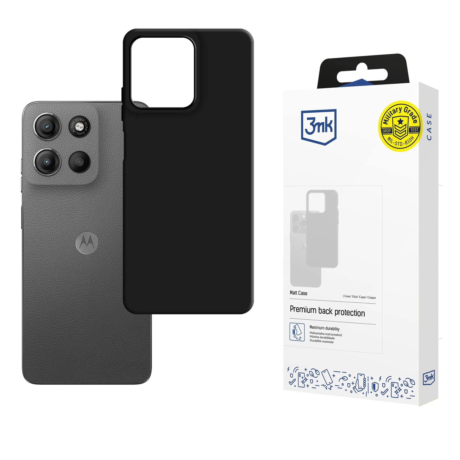 Puzdro na Motorola Moto G15 / G15 Power - 3mk Matt Case Black