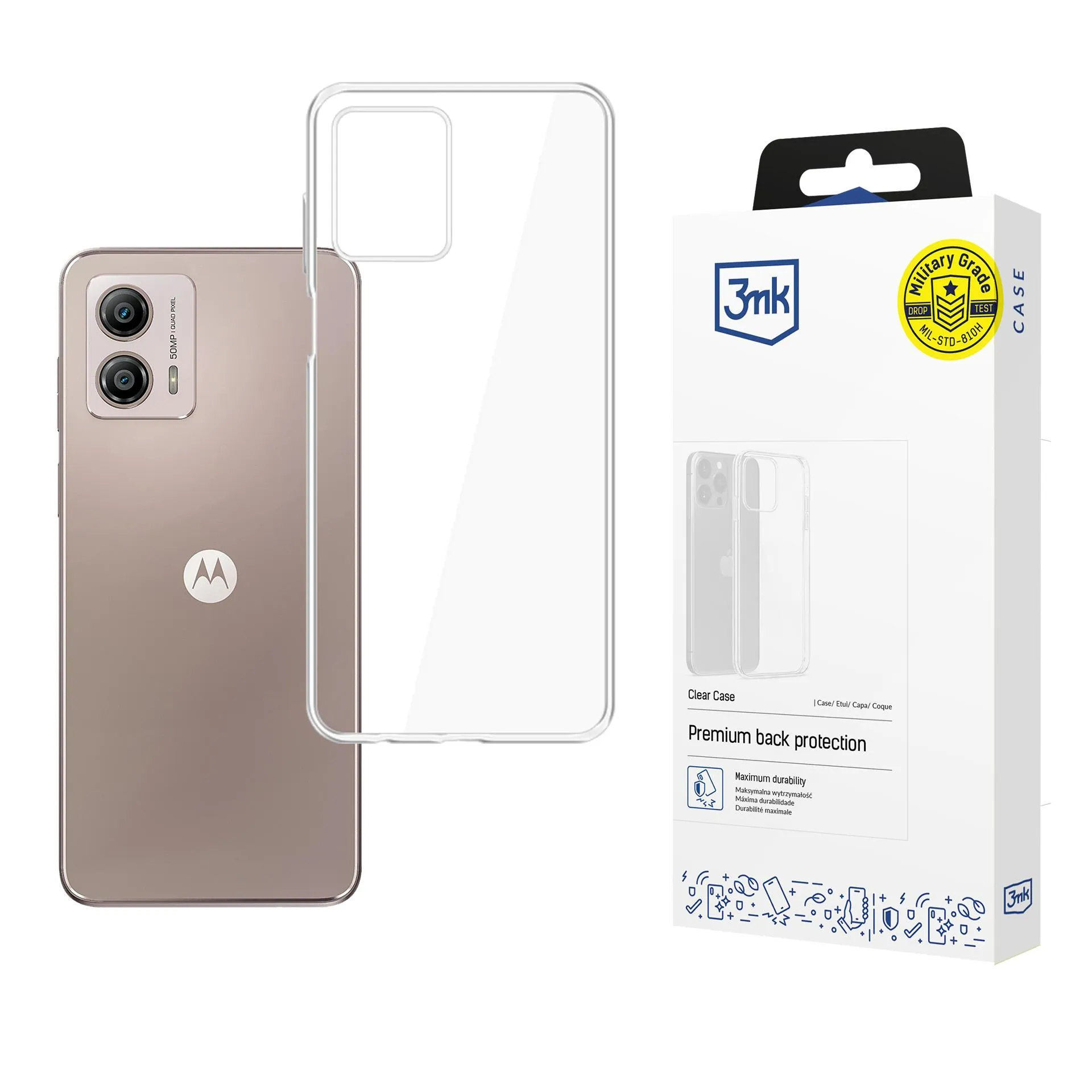 Puzdro na Motorola Moto G53 - 3mk Clear Case