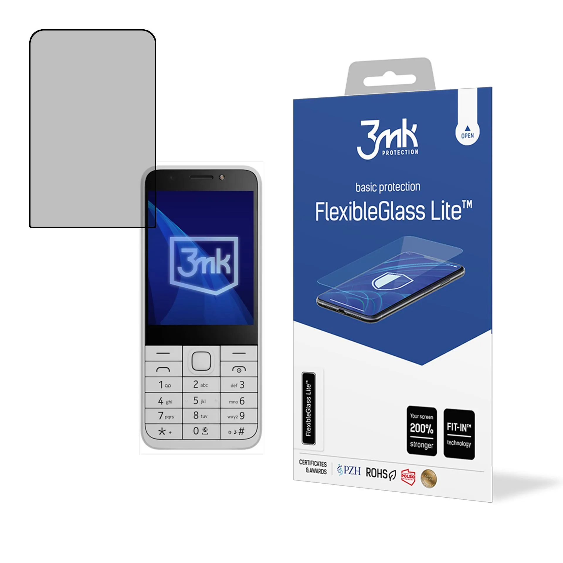 Niepękające szkło hybrydowe na Nokia 230 DualSim 2024 - 3mk FlexibleGlass Lite