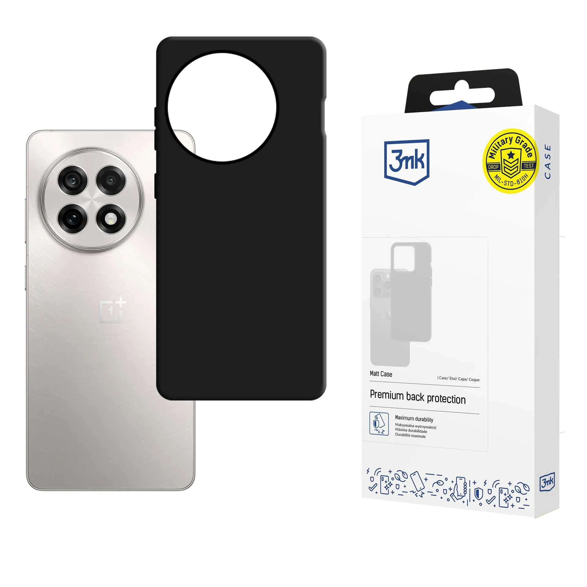 Puzdro na OnePlus 13R/ACE 5 - 3mk Matt Case Black