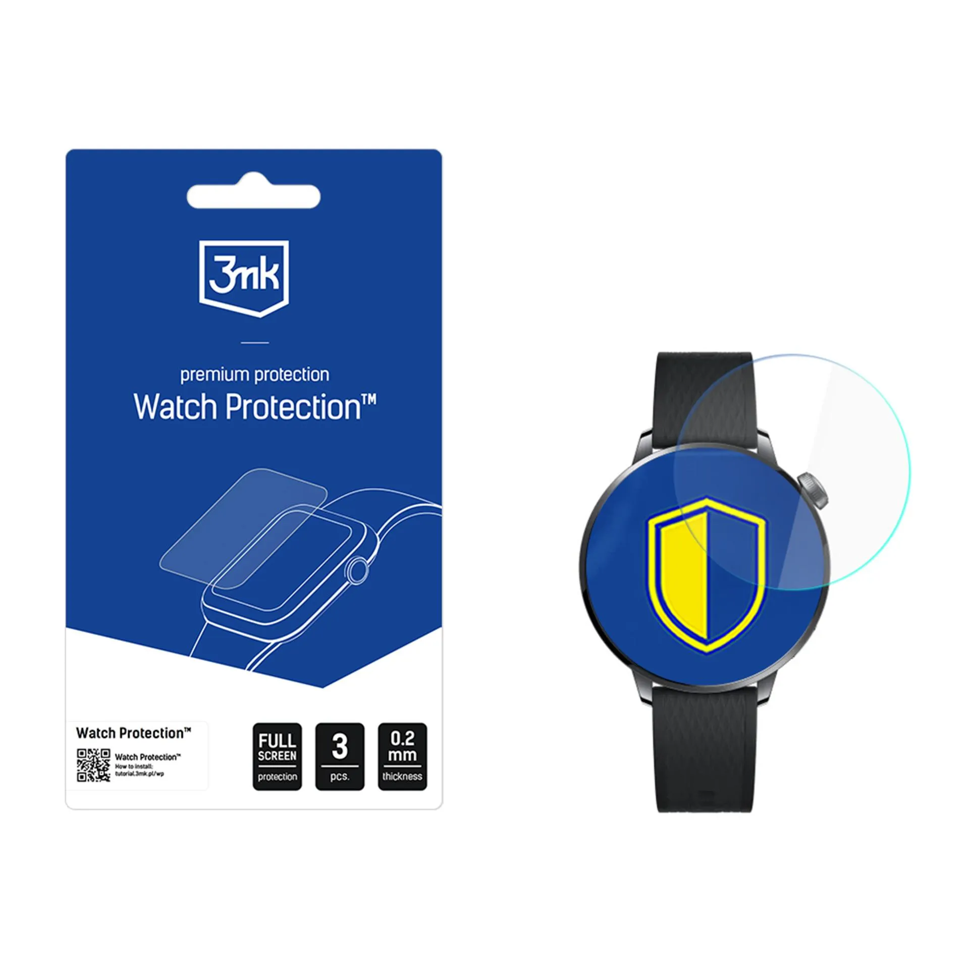 Ochranná fólia na displej smart hodiniek OnePlus Watch 3 (43mm) - 3mk Watch Protection