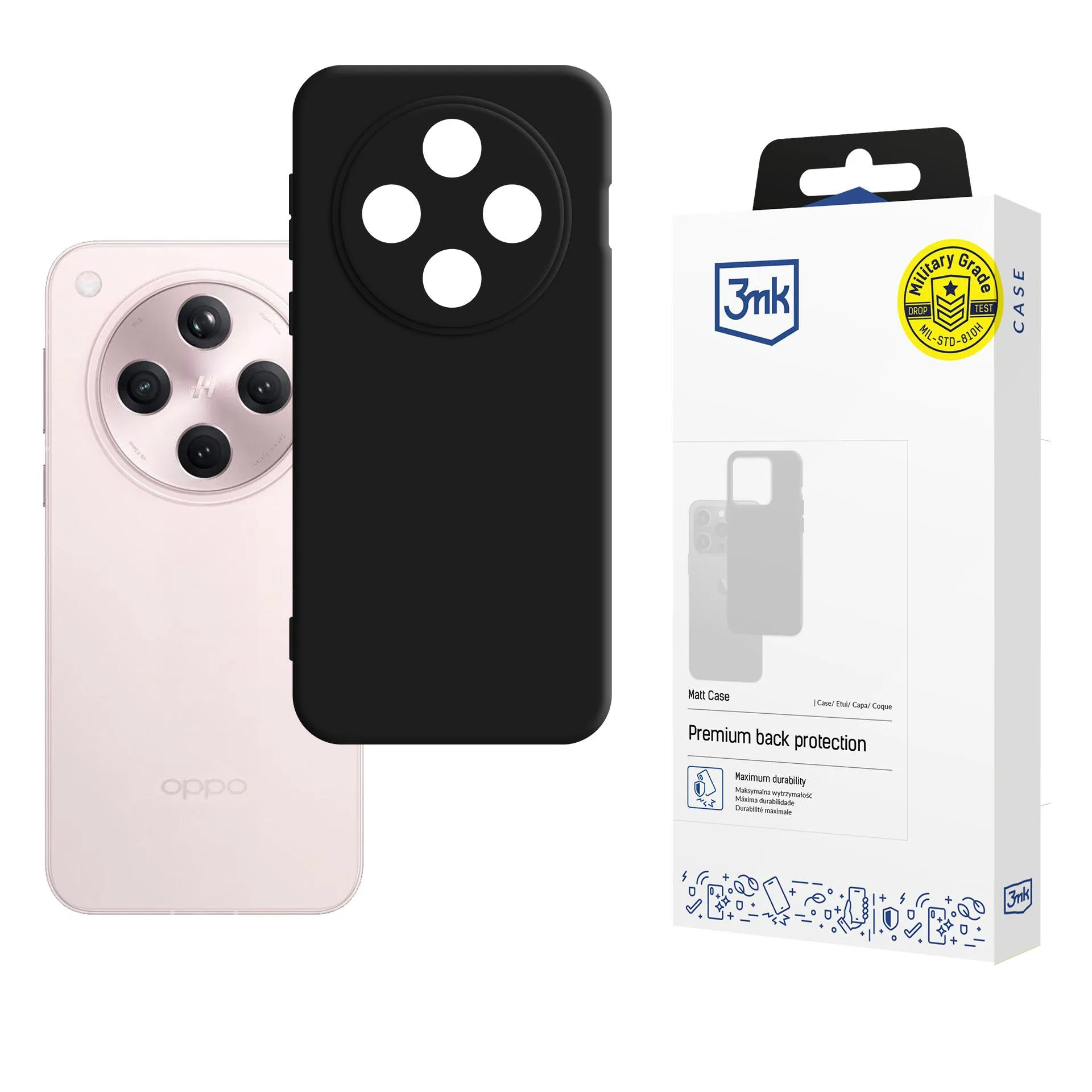 Puzdro na Oppo Find X8 - 3mk Matt Case Black