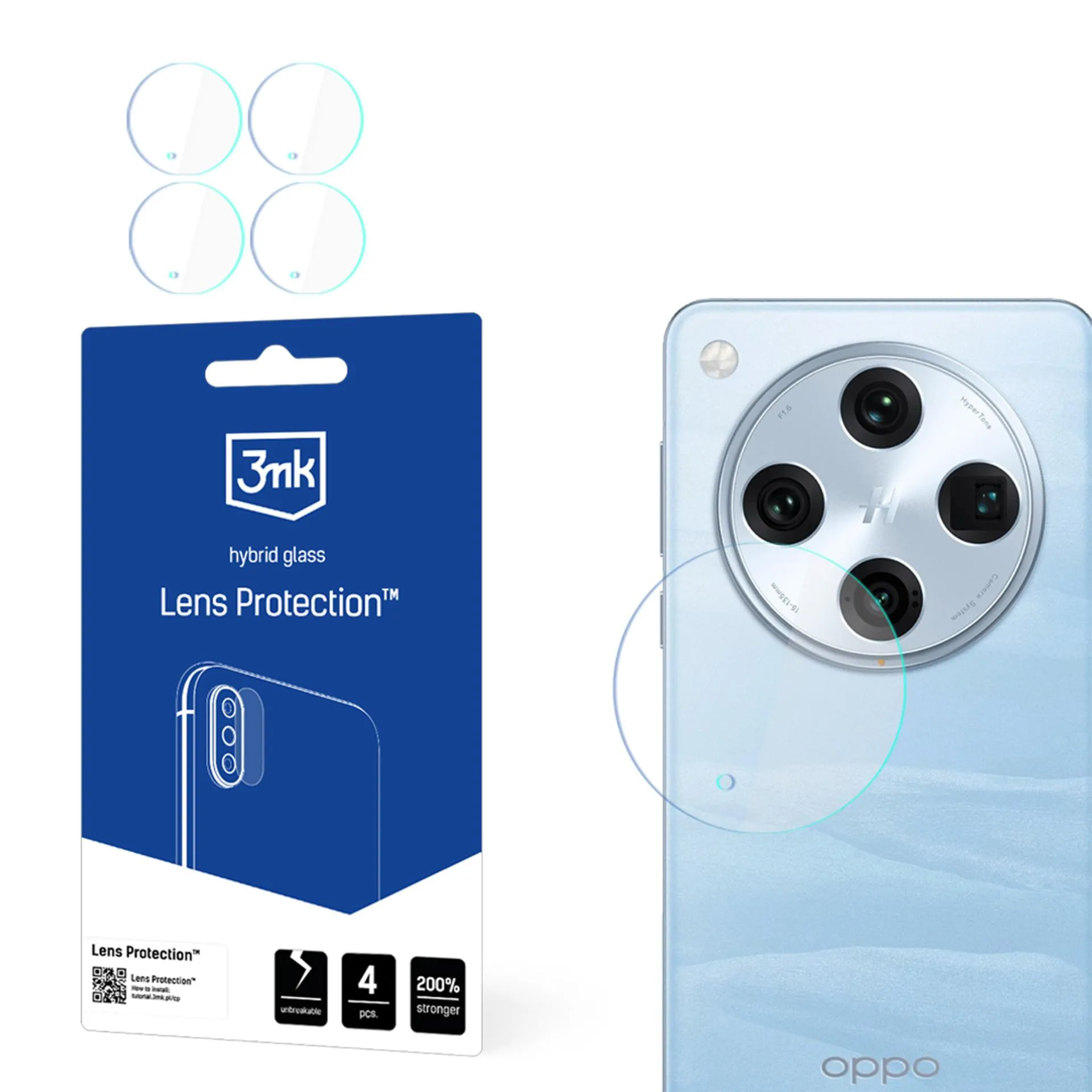 Sklo na objektív fotoaparátu pre Oppo Find X8 Pro - 3mk Lens Protection